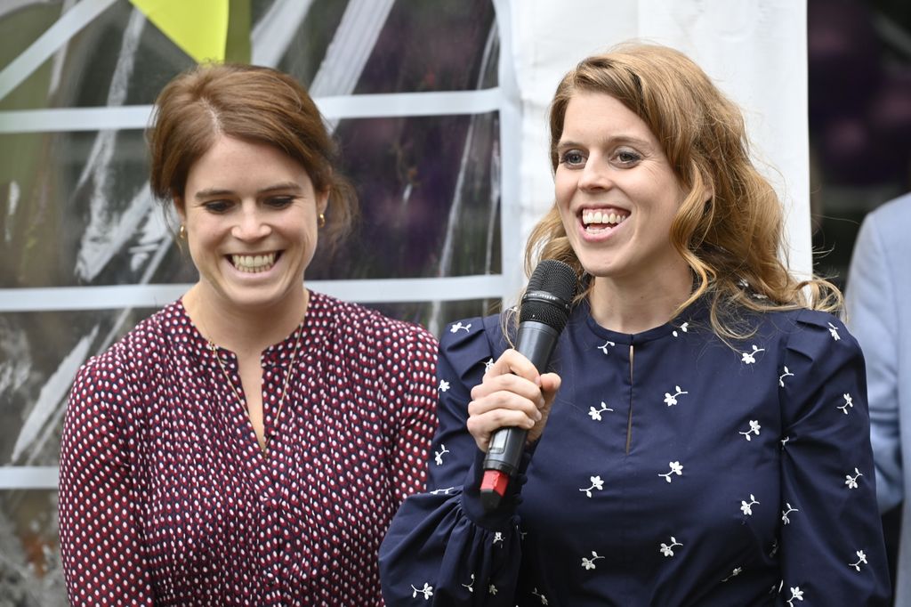 Beatrice and Eugenie both shared remarks at the garden party