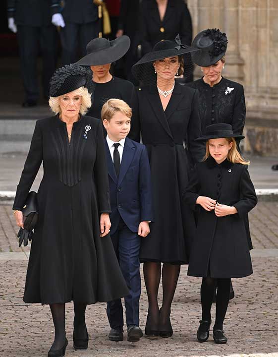 Prince George and Princess Charlotte at the Queens state funeral