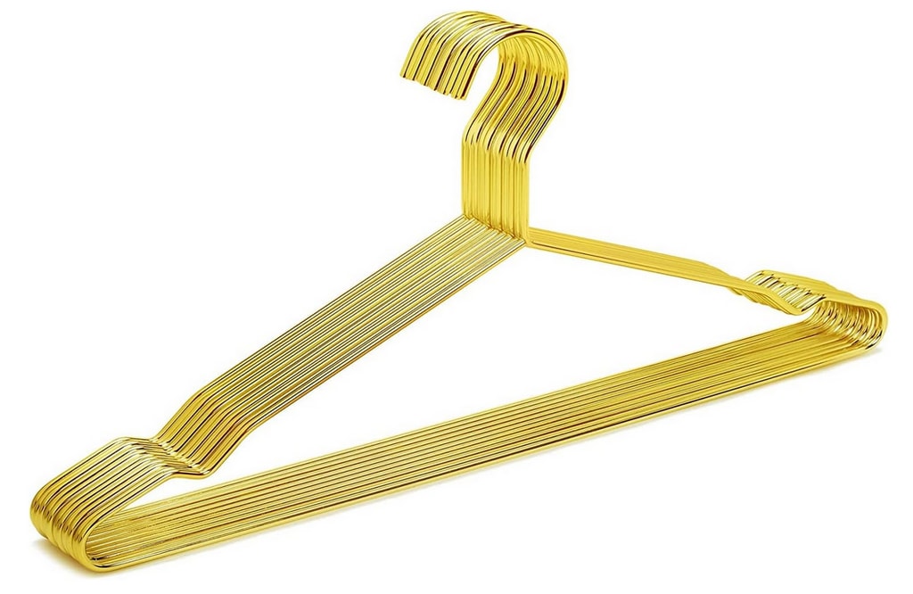 slimline space saving gold hangers on amazon.