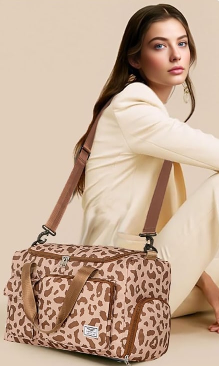 amazon leopard print gym bag