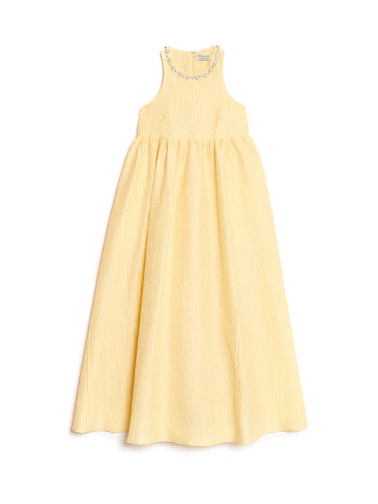 yellow puff dress 