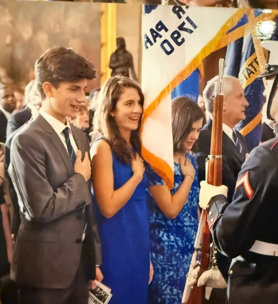 jack and tatiana schlossberg hands on hearts