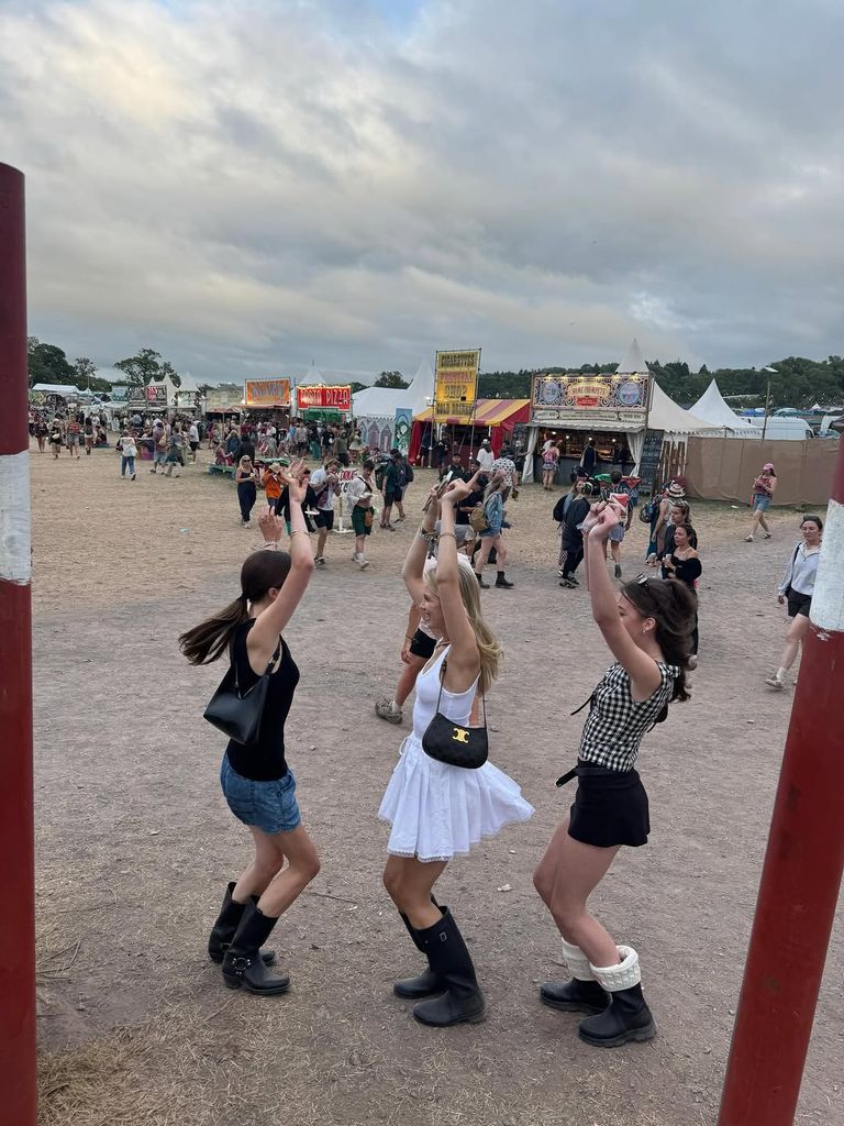 Sunday Rose Kidman-Urban and two of her friends captured celebrating at the 2025 Glastonbury Festival, shared on Instagram