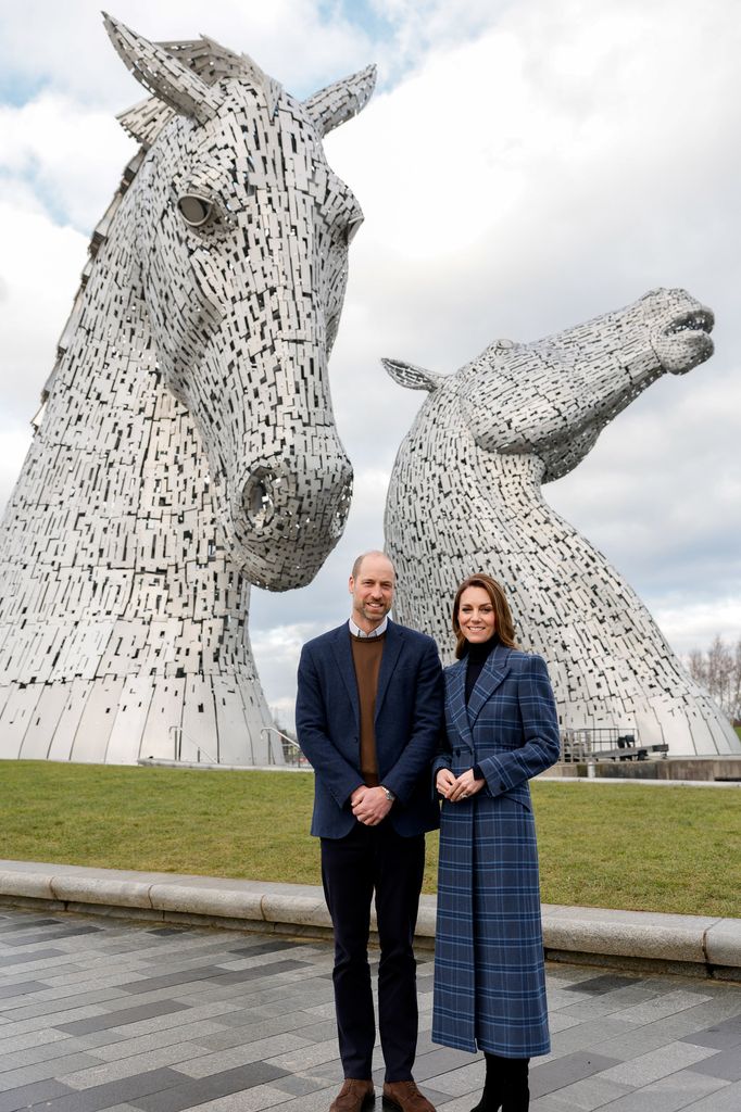 Kate Middleton and Prince William at Kelpies in Falkirk