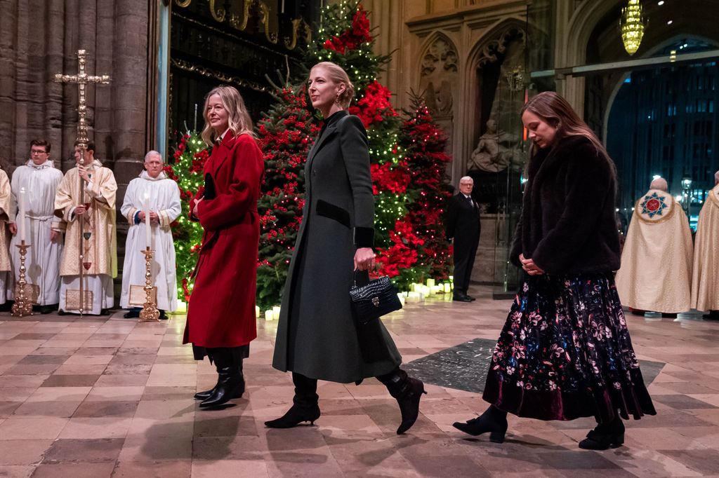 Lady Helen Taylor and Lady Gabriella Windsor arrive for the Together At Christmas carol service at Westminster Abbey