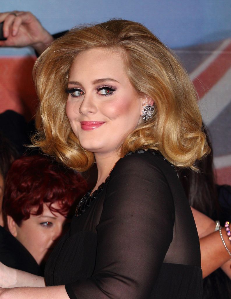  Adele arrives at the 2012 BRIT Awards at O2 Arena 