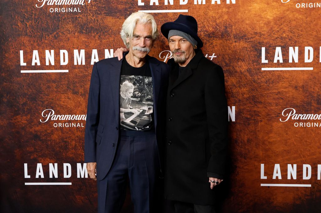 Sam Elliott and Billy Bob Thornton attend the Season 2 premiere of "Landman" at Alice Tully Hall, Lincoln Center on November 11, 2025 in New York City