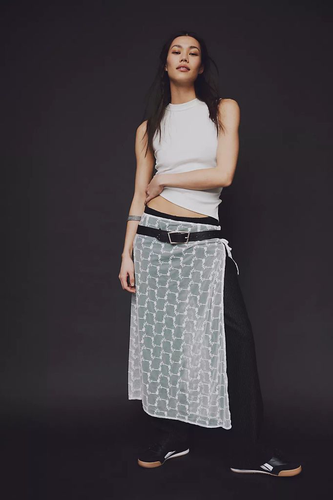 Free People lace sarong in white