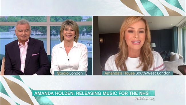 ruth langsford and eamonn holmes interviewing amanda holden