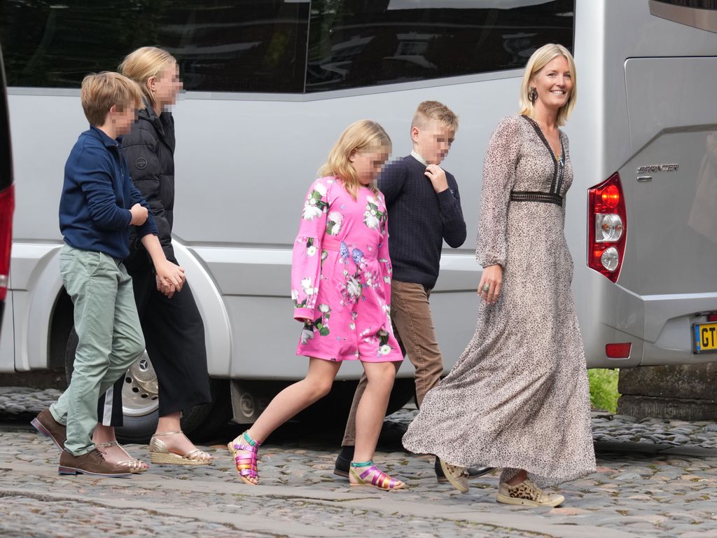 The Duke's sister was accompanied by page boys and flower girls