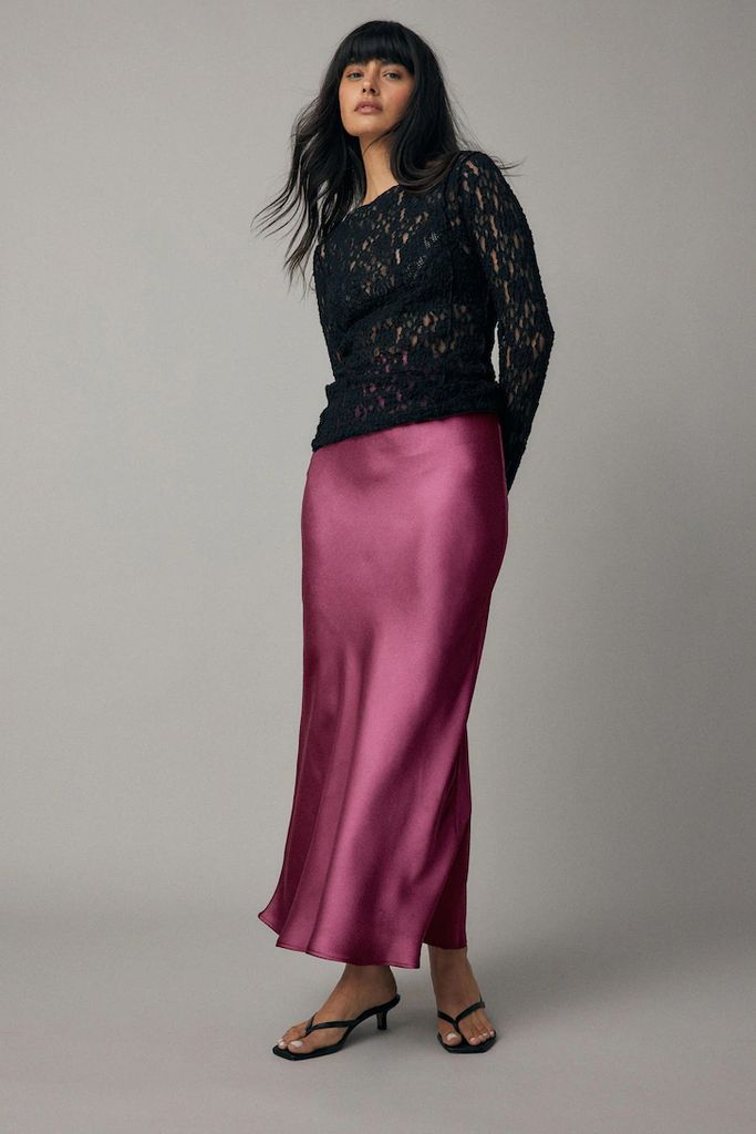 Next Satin Midi Skirt