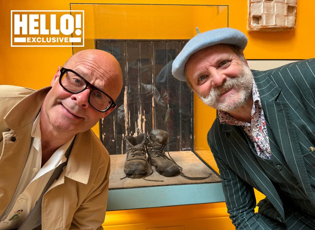Artist Gavin Turk with comic Harry Hill at the Royal Academy Summer Exhibition party