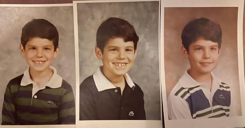 Andy's school photos from his childhood