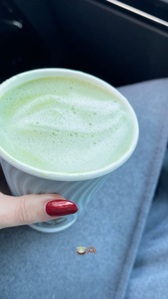 Matcha is the actress's beverage of choice