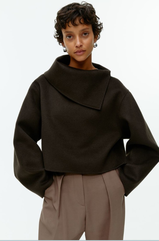 Collared Double-Face Wool Jumper