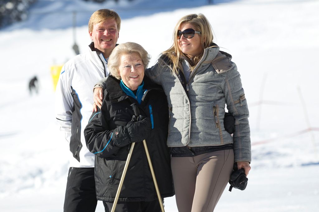 Crown Prince Willem Alexander, Princess Maxima and Queen Beatrix of The Netherlands in Lech