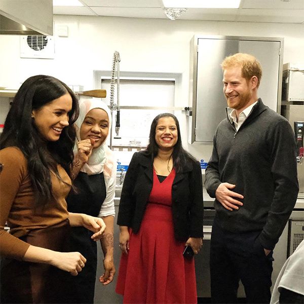 prince harry and meghan markle at hubb kitchen