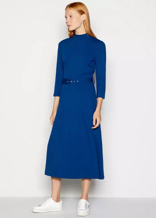 Blue belted dress Debenhams