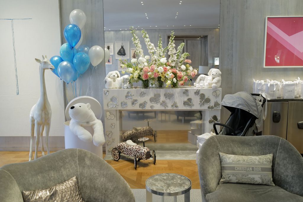 dior private dining room for baby shower