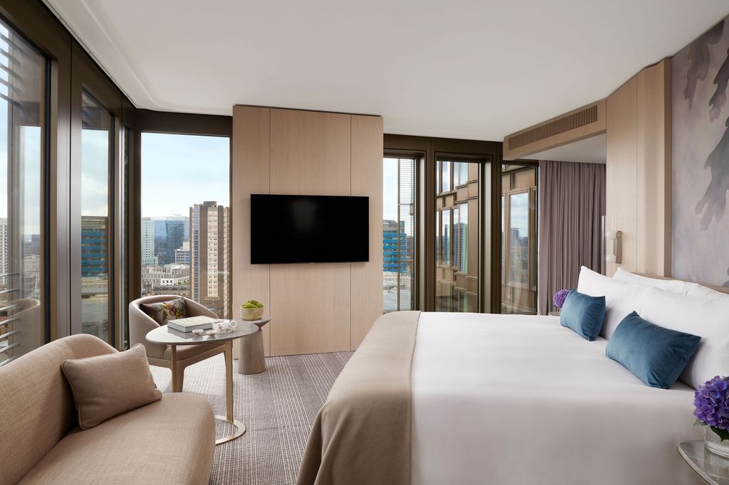 plush hotel room at the pan pacific 
