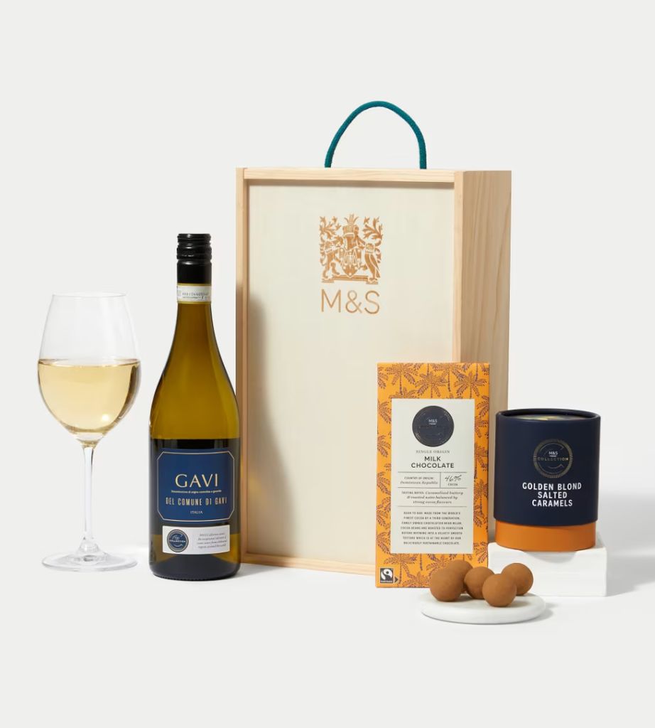 M&S White Wine & Chocolate Gift Box