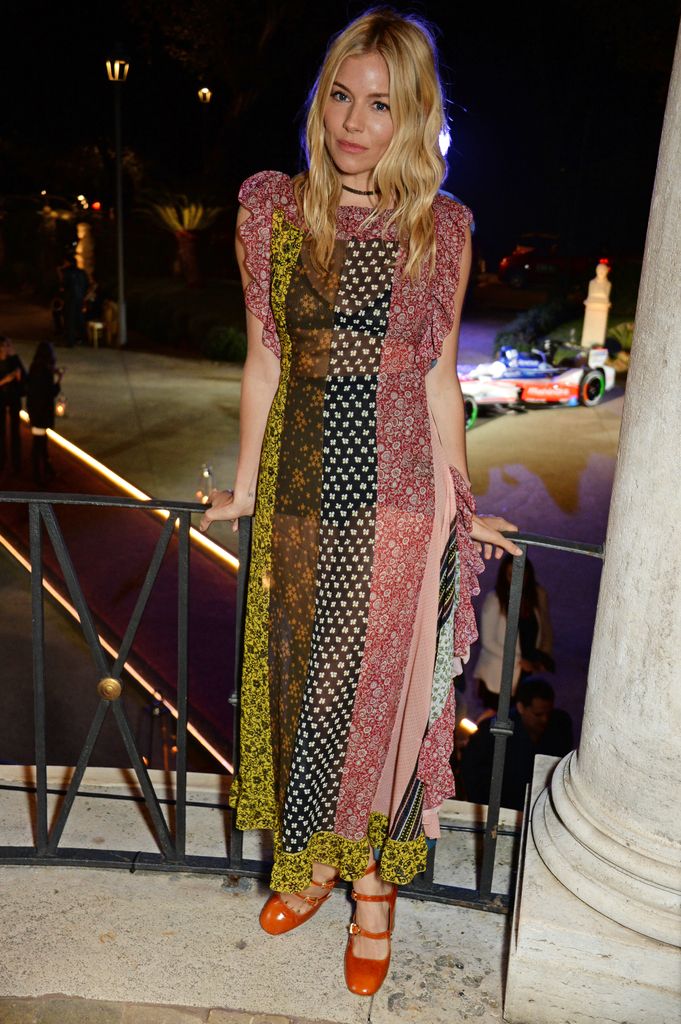 Sienna Miller attends the Formula E cocktail party in the Italian capital ahead of the first-ever E-Prix in Rome at Casina Valadier on April 13, 2018 in Rome, Italy.  (Photo by David M. Benett/Dave Benett/Getty Images for Formula E)