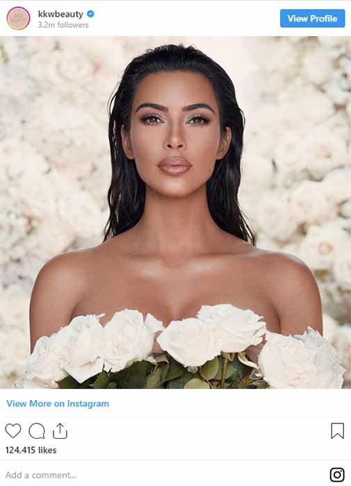 Kim Kardashian wedding makeup line