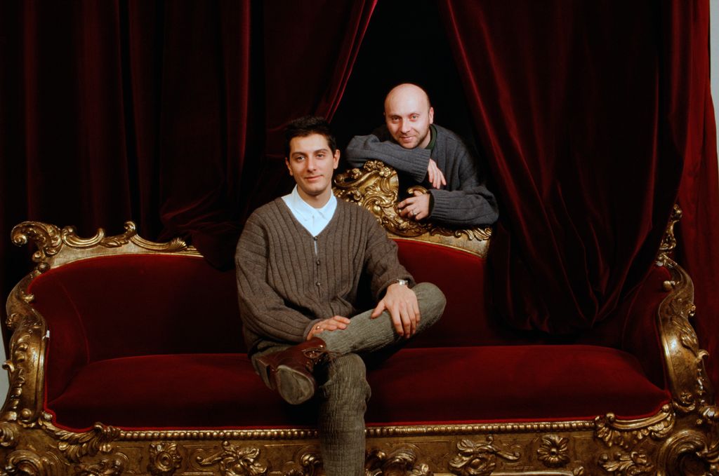 Portrait of Italian fashion designers Domenico Dolce and Stefano in the 1980s