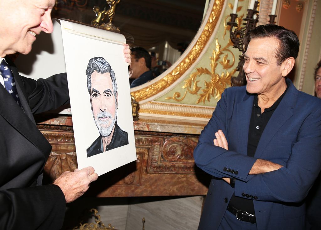 George Clooney during the unveiling ceremony for his Sardi's caricature in honor of his performance in "Good Night, and Good Luck"