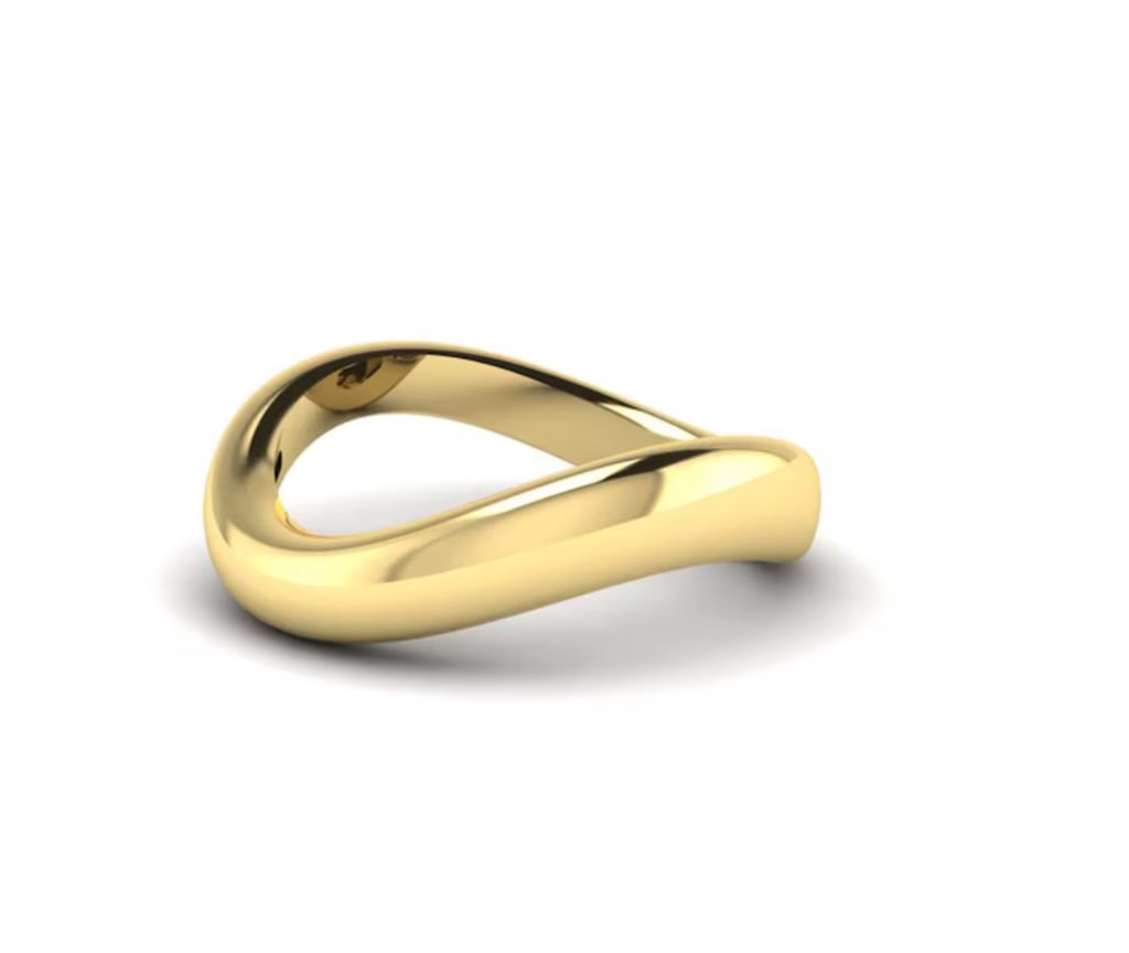 Kleora Odyssey Modern Electrum Wide Curved Ring