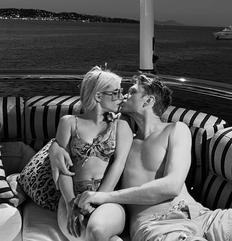 Photo shared by Emma Roberts' fiancé Cody John debuting their relationship publicly in August 2022