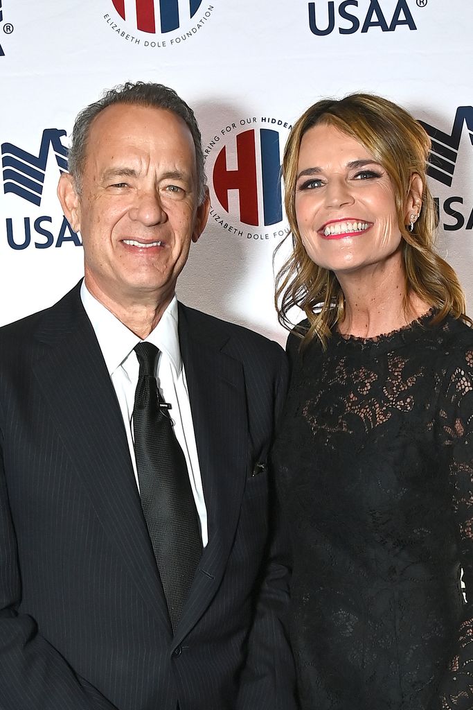 Tom Hanks and honoree Savannah Guthrie attend the Elizabeth Dole Foundation's 10th Anniversary Heroes and History Makers Celebration at The Anthem on October 19, 2022 in Washington, DC