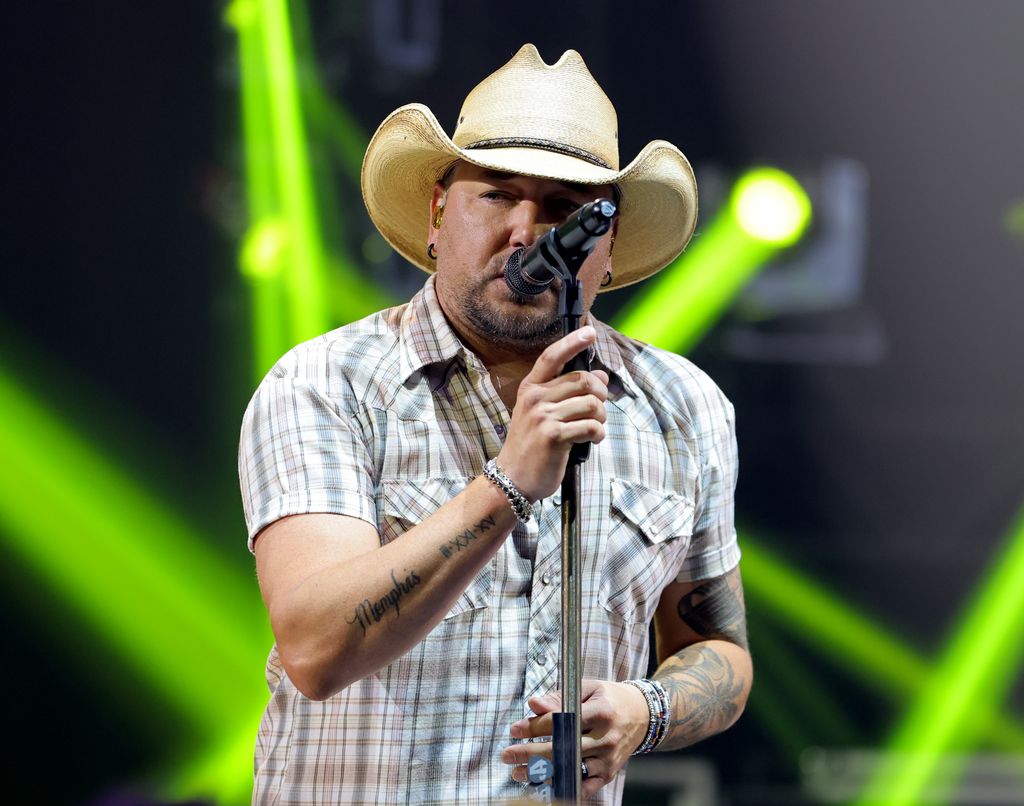 Jason Aldean performs live onstage at the iHeartCountry Album Release Party for his new album "Georgia" at iHeartRadio Theater on April 21, 2022 in Burbank, California