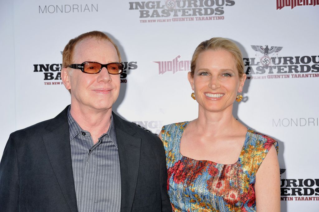 Composer Danny Elfman and actress Bridget Fonda arrive at the premiere of "Inglorious Basterds"
