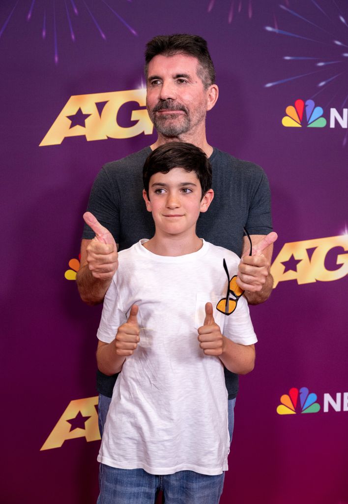 Television personality Simon Cowell and his son Eric Cowell attend the "America's Got Talent" Season 19 Quarterfinals 4 Red Carpet at Hotel Dena on September 03, 2024 in Pasadena, California