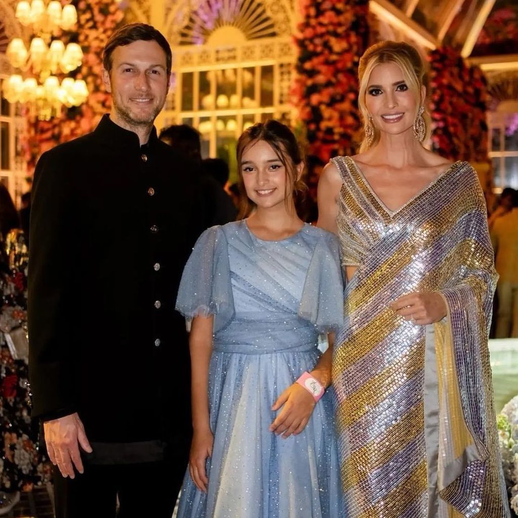 Ivanka Trump with her husband and daughter