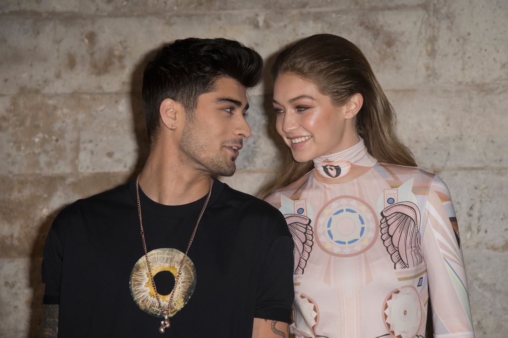 Zayn Malik and Gigi Hadid  attend the Givenchy show as part of the Paris Fashion Week Womenswear Spring/Summer 2017 on October 2, 2016 in Paris, France