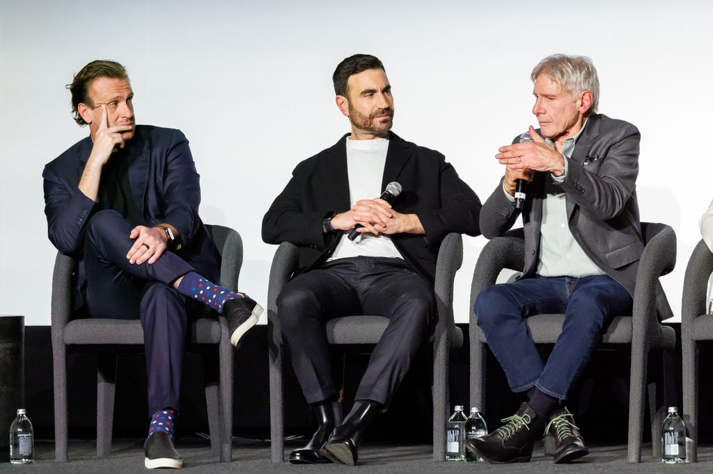 Jason Segel, Brett Goldstein, Harrison Ford at the Deadline x Apple TV+ "Shrinking FYC" event held at Harmony Gold on December 13, 2024 in Los Angeles, California