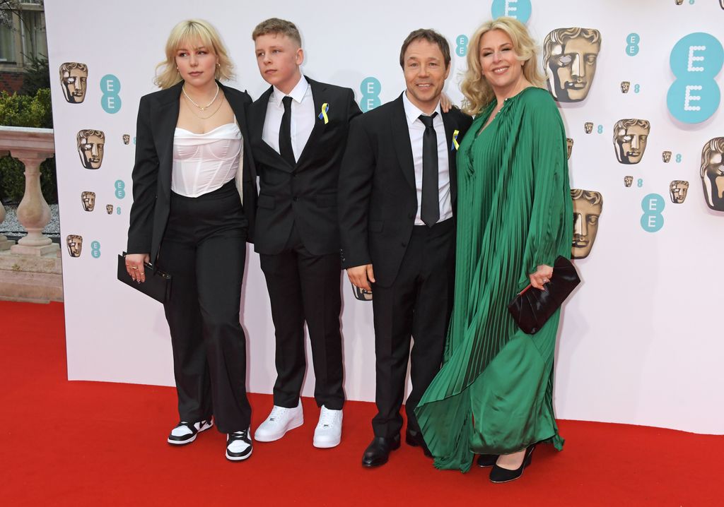 Stephen Graham and Hannah Walters with their two children