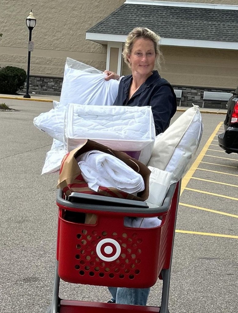 Photo shared by Ali Wentworth on Instagram September 8, 2024 of the process of moving her daughter Elliott back to her dorm at Brown University