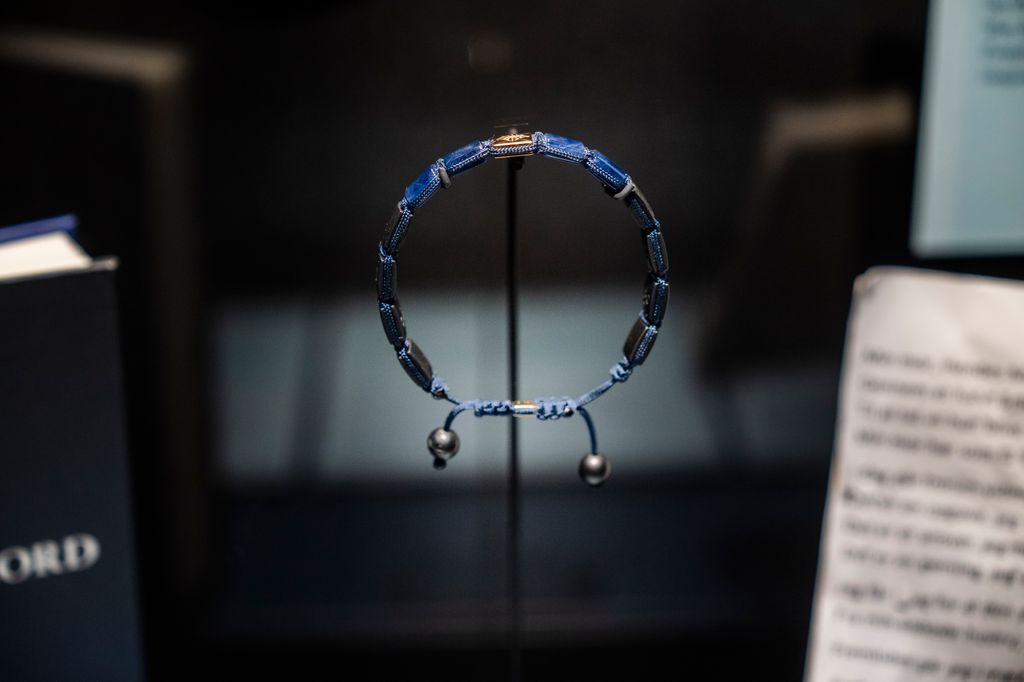King Frederik's Shamballa bracelet on display