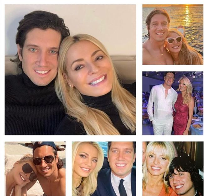 Multiples photos of Tess Daly with Vernon Kay