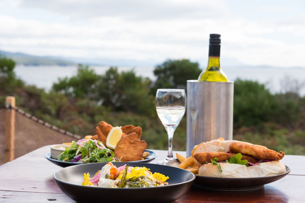 Fish and chips are the freshest on Bruny Island