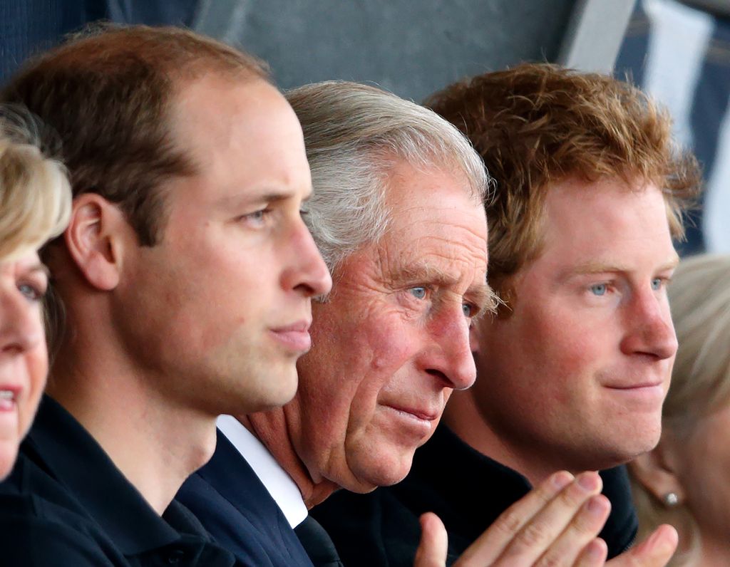 Close-up of William, Charles and Harry at Invictus Games 2014