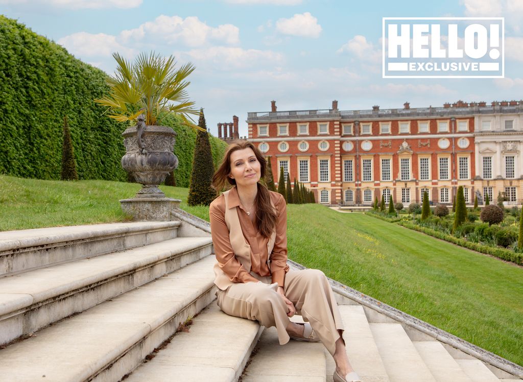 Elif Shafak poses at Hampton Court Palace