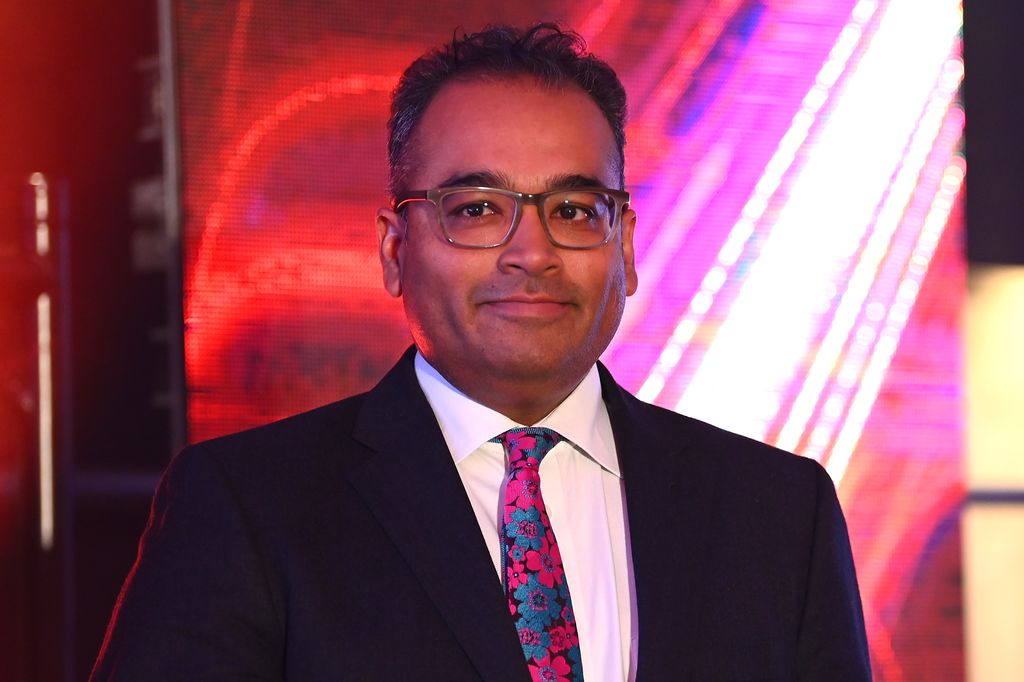 Krishnan Guru-Murthy speaks on stage at the European Diversity Awards at Intercontinental Hotel on November 11, 2022 