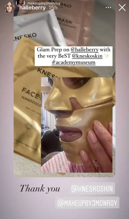 halle berry gold mask