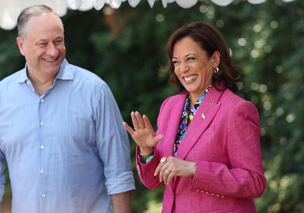 Kamala Harris and Doug Emhoff smiling