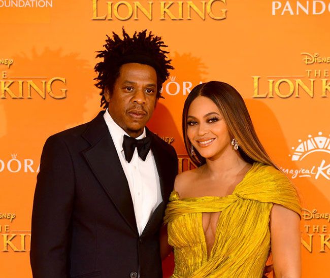 beyonce with husband jay z lion king