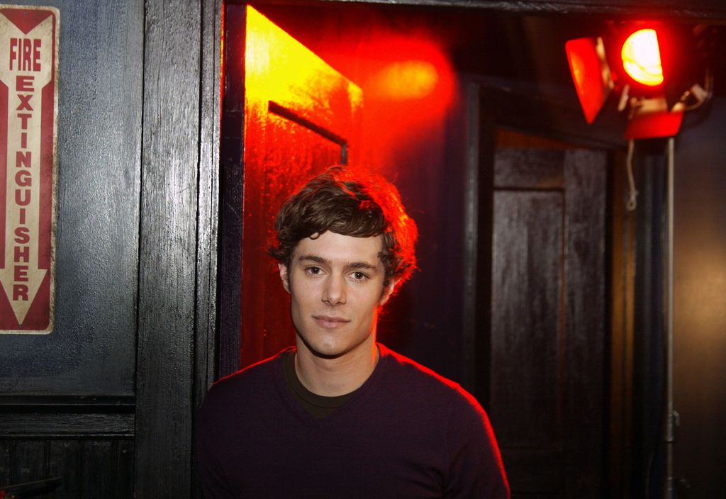 Adam Brody on the set of the OC